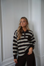 Pull Rayé Candice - Chocolat