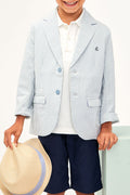 Jacket - Sky Blue And White - Boys