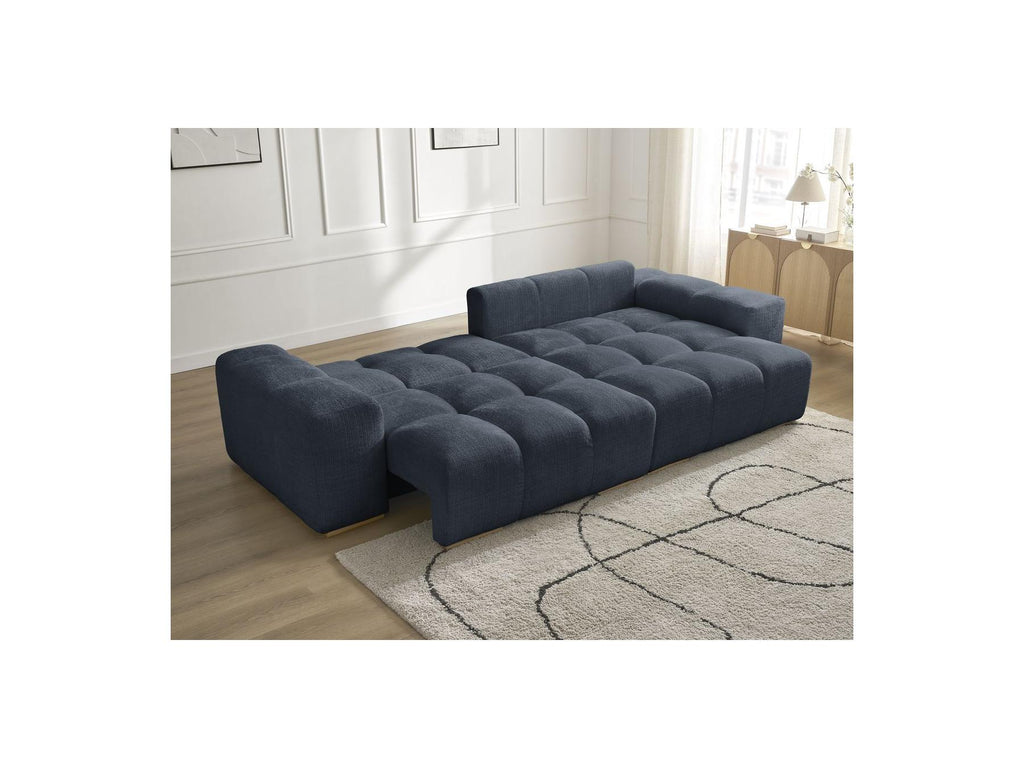 Anakin - Sofá esquinero reversible convertible con arcón - Tejido texturizado - 6 cojines