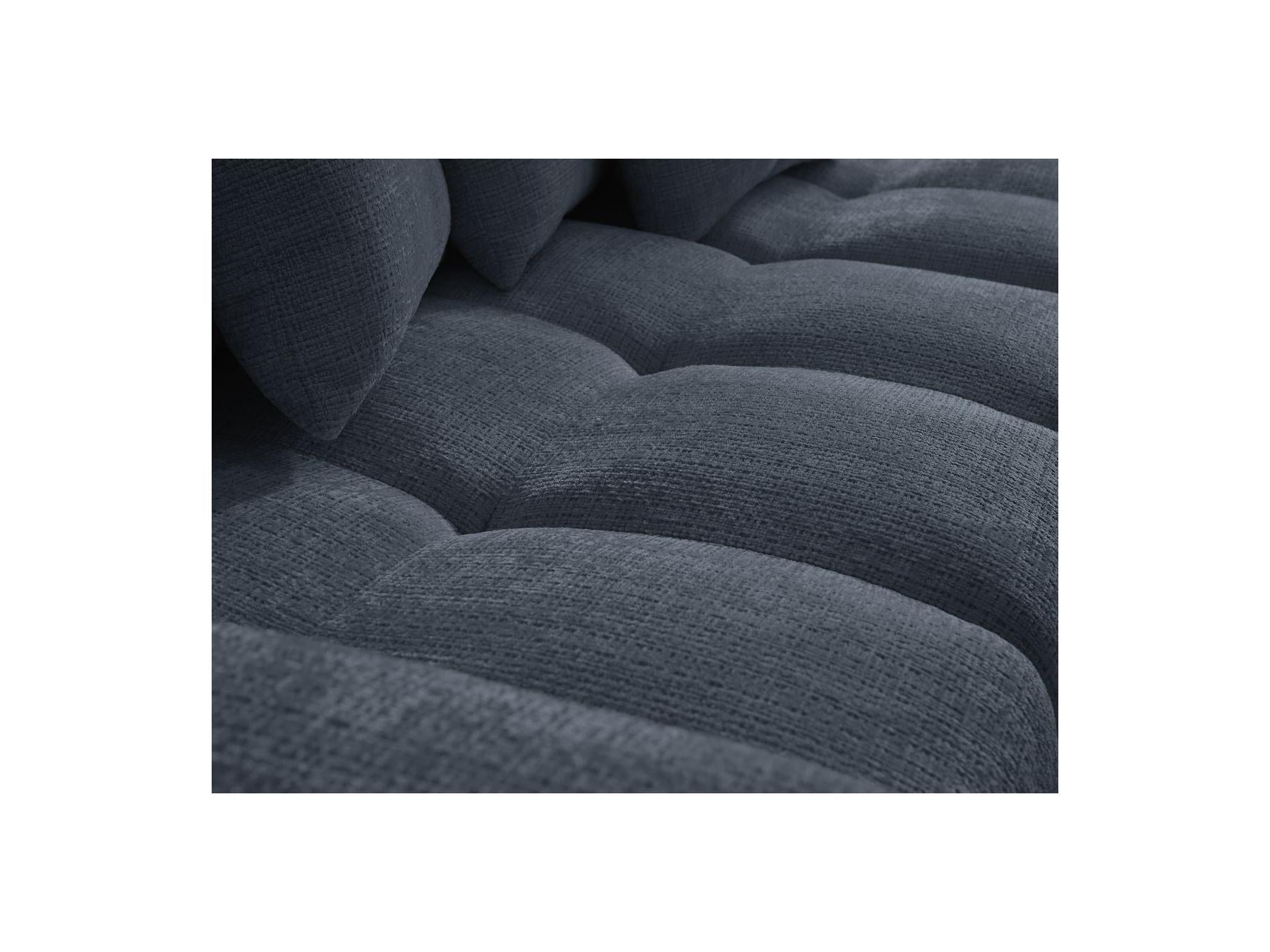 Anakin - Sofá esquinero reversible convertible con arcón - Tejido texturizado - 6 cojines
