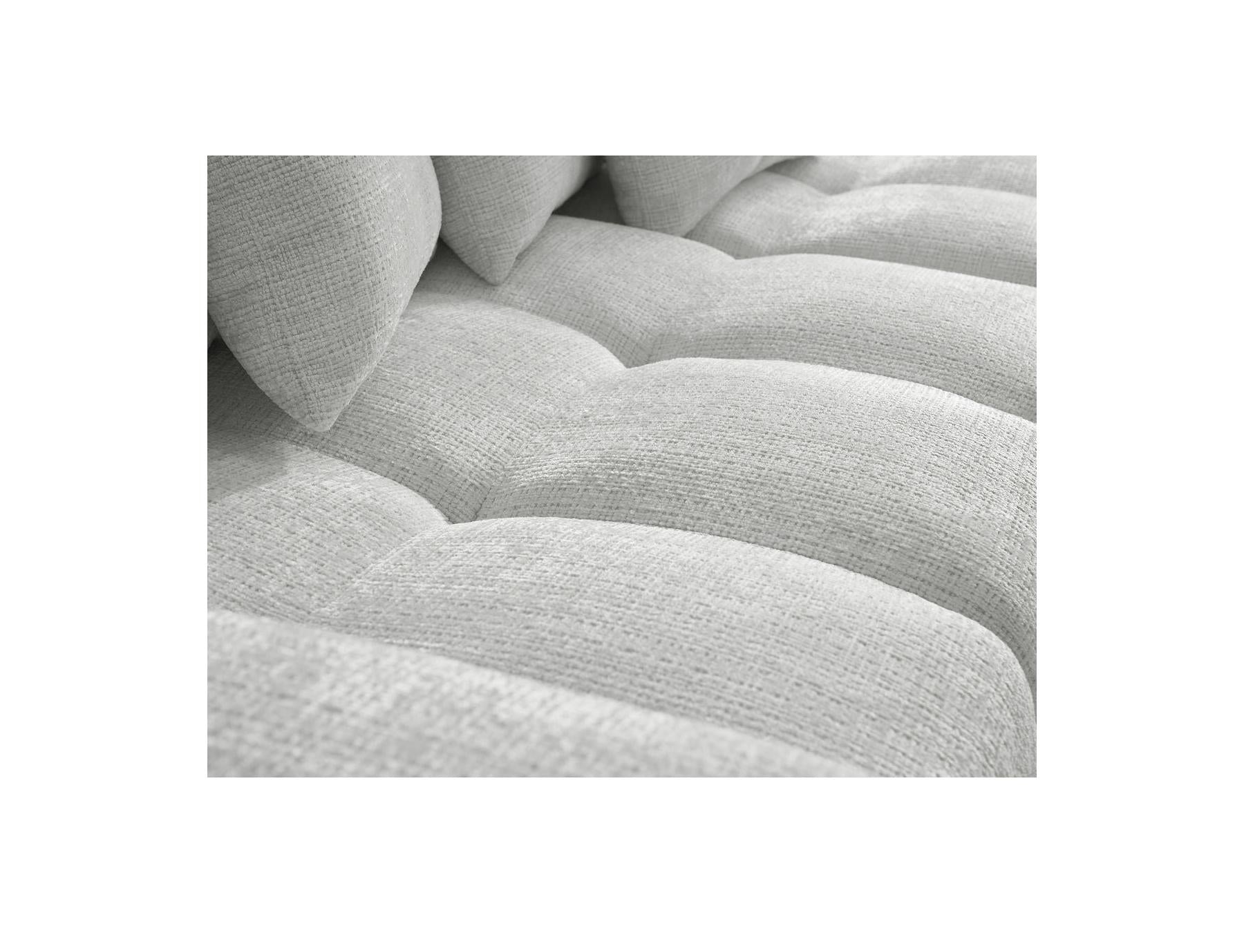 Anakin - Sofá esquinero reversible convertible con arcón - Tejido texturizado - 6 cojines