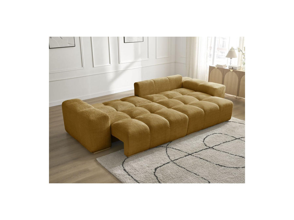 Anakin - Sofá esquinero reversible convertible con arcón - Tejido texturizado - 6 cojines
