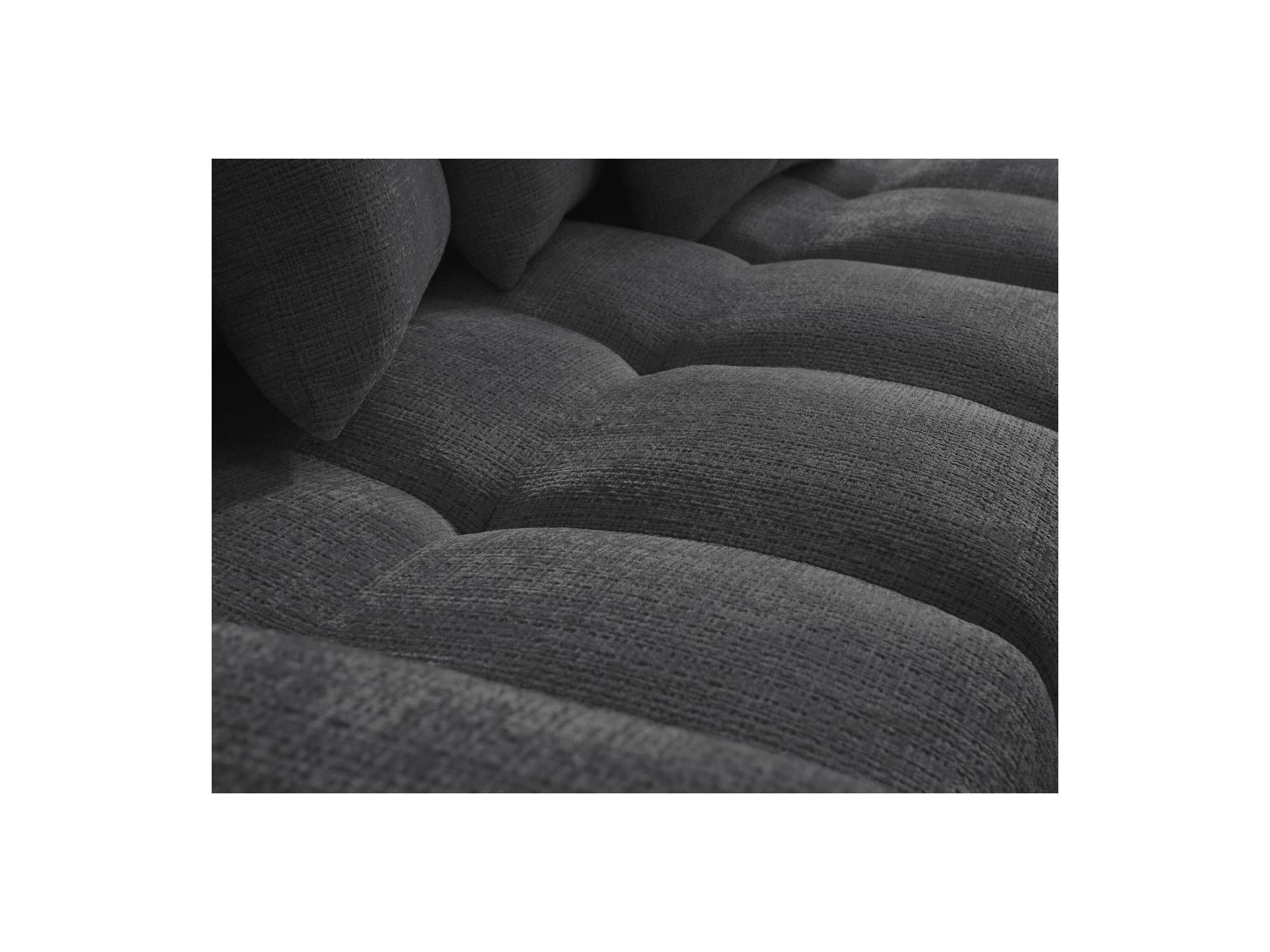 Anakin - Sofá esquinero reversible convertible con arcón - Tejido texturizado - 6 cojines