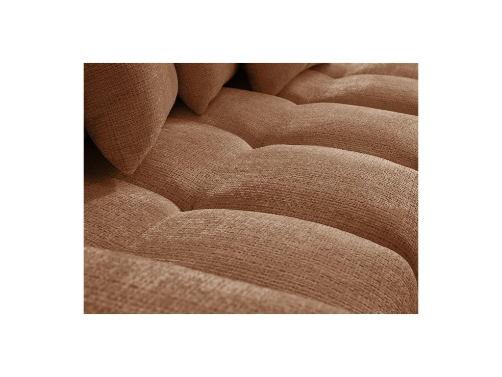 Anakin - Sofá esquinero reversible convertible con arcón - Tejido texturizado - 6 cojines