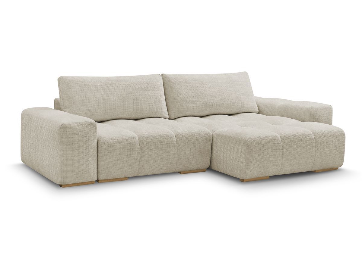Anakin - Reversible Corner Sofa - Textured Fabric - 2 Cushions