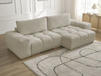 Anakin - Reversible Corner Sofa - Textured Fabric - 2 Cushions