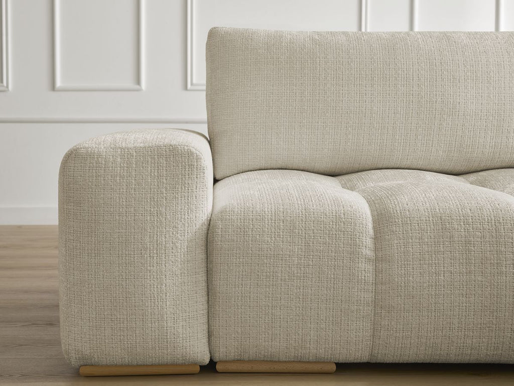 Anakin - Reversible Corner Sofa - Textured Fabric - 2 Cushions