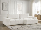 Anakin - Reversible Corner Sofa - Textured Fabric - 2 Cushions