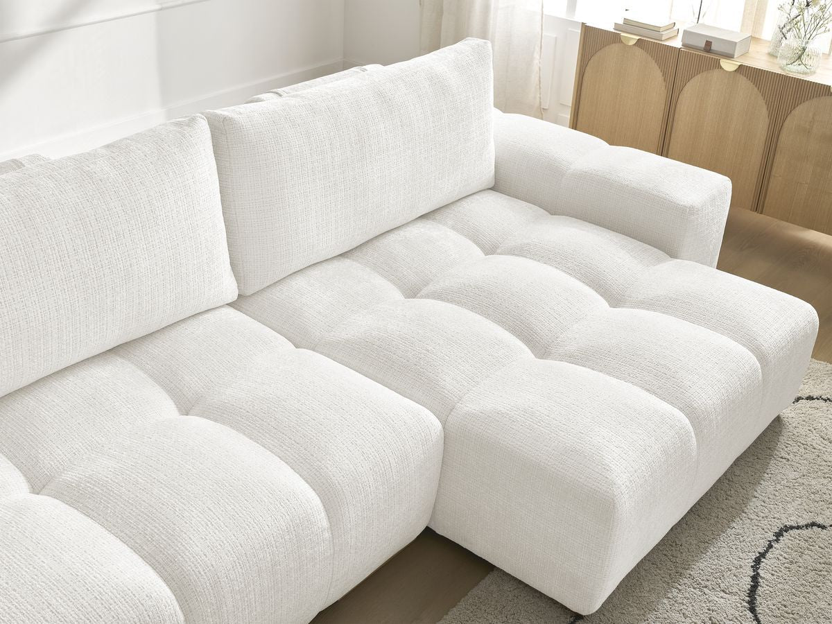 Anakin - Reversible Corner Sofa - Textured Fabric - 2 Cushions