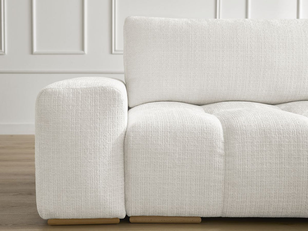 Anakin - Reversible Corner Sofa - Textured Fabric - 2 Cushions