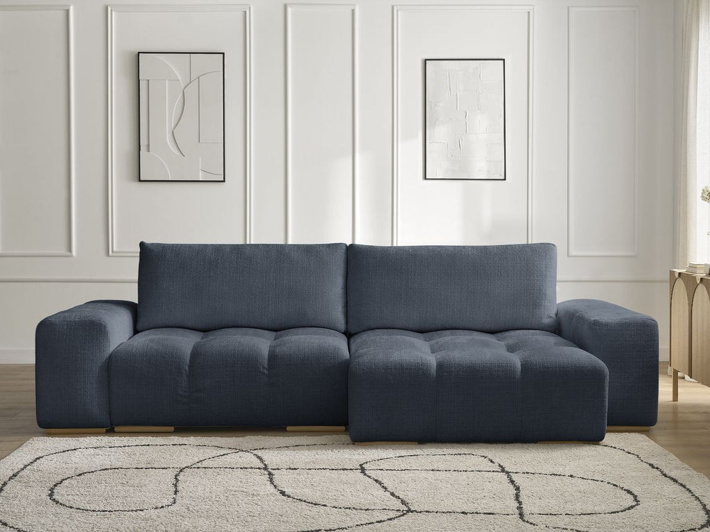 Anakin - Reversible Corner Sofa - Textured Fabric - 2 Cushions