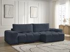 Anakin - Reversible Corner Sofa - Textured Fabric - 2 Cushions