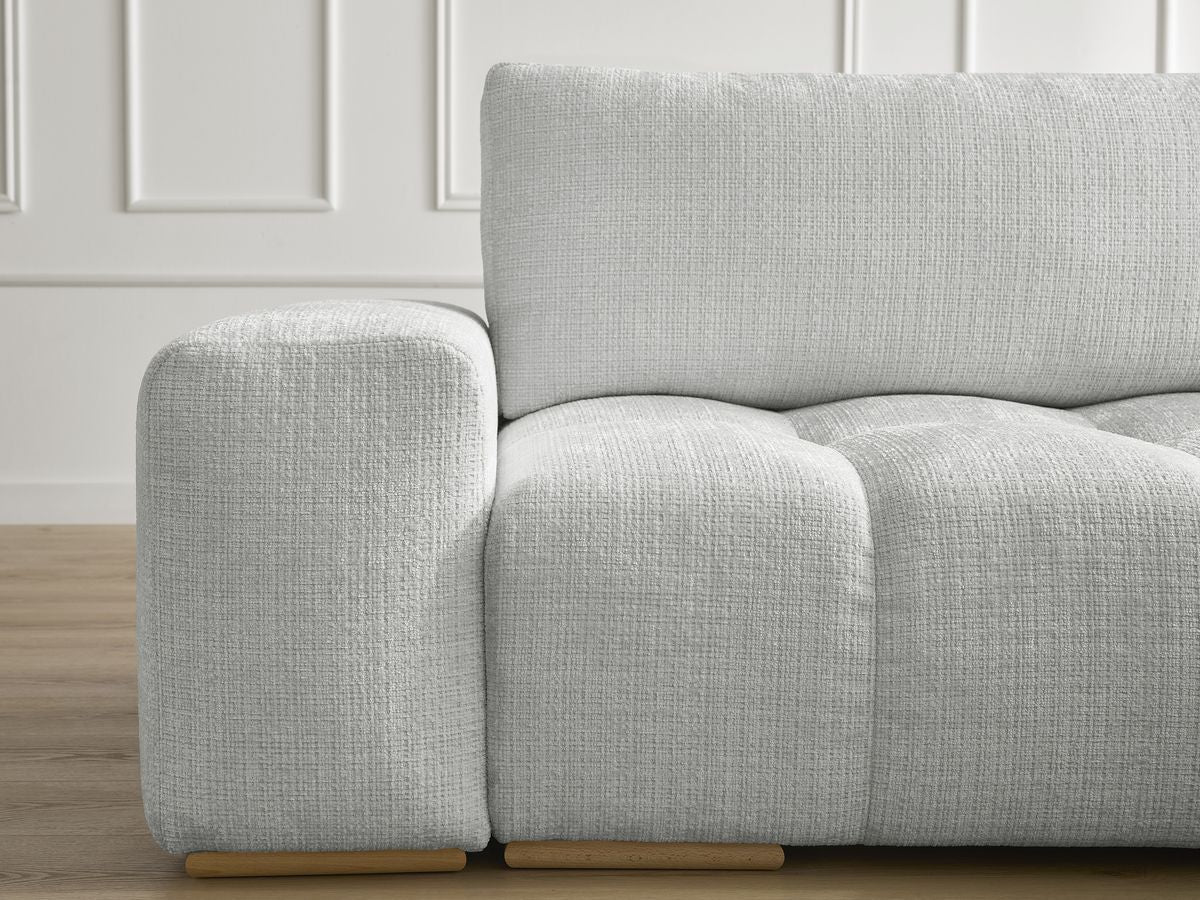Anakin - Reversible Corner Sofa - Textured Fabric - 2 Cushions