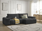 Anakin - Reversible Corner Sofa - Textured Fabric - 2 Cushions