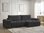 Anakin - Reversible Corner Sofa - Textured Fabric - 2 Cushions