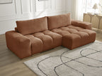 Anakin - Reversible Corner Sofa - Textured Fabric - 2 Cushions