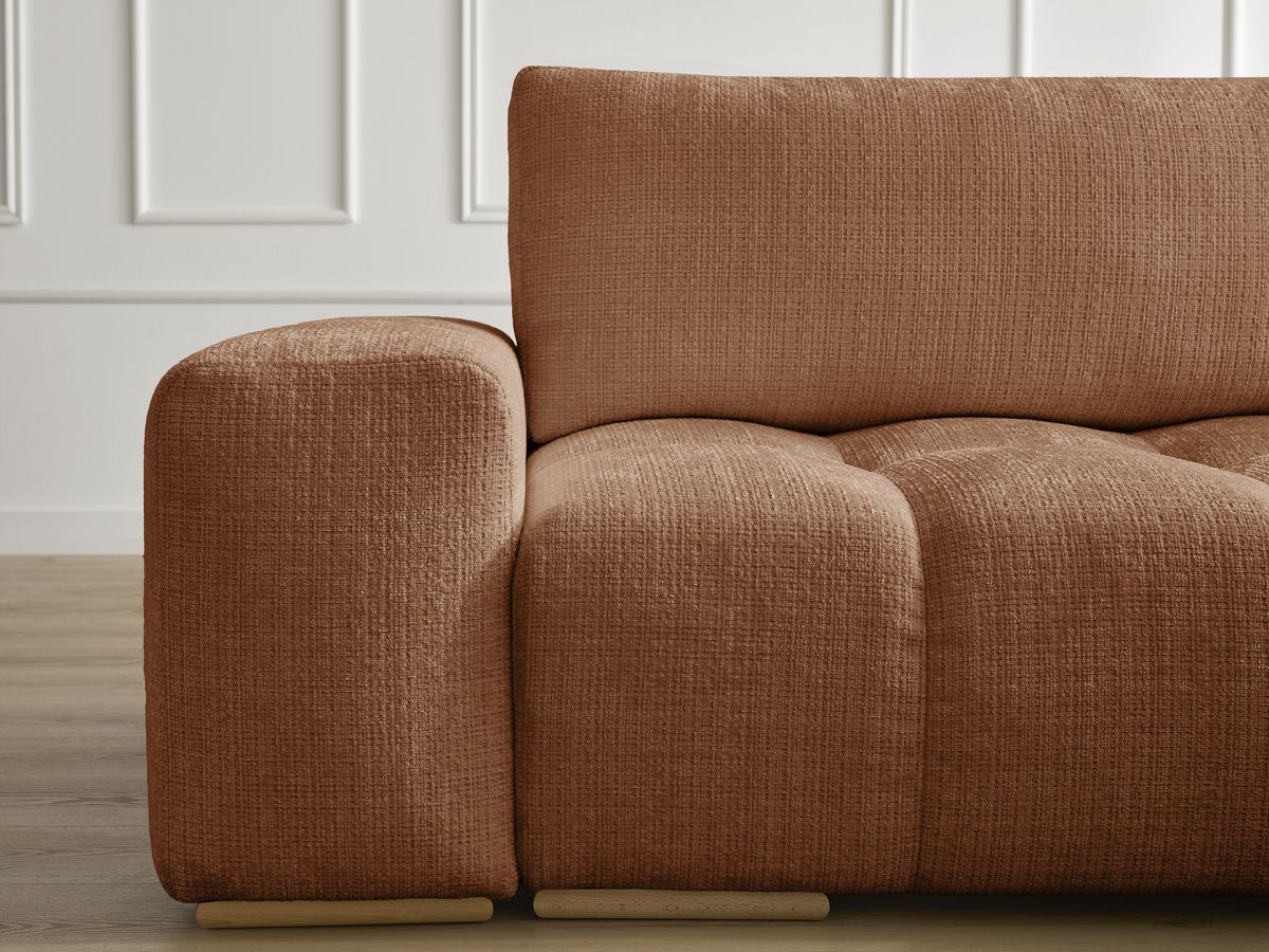 Anakin - Reversible Corner Sofa - Textured Fabric - 2 Cushions