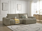 Anakin - Reversible Corner Sofa - Textured Fabric - 2 Cushions