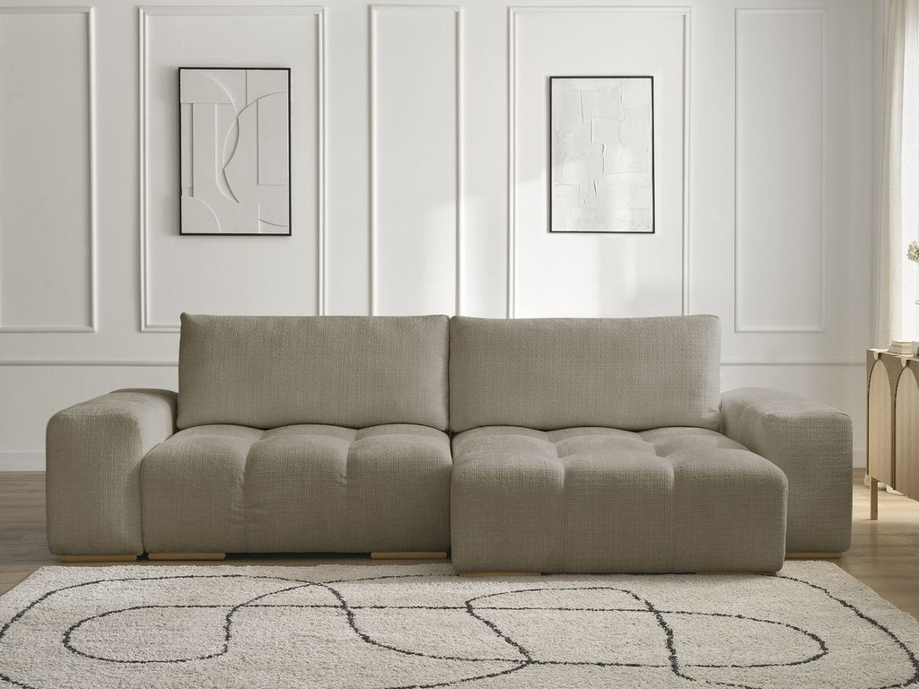 Anakin - Reversible Corner Sofa - Textured Fabric - 2 Cushions
