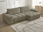 Anakin - Reversible Corner Sofa - Textured Fabric - 2 Cushions