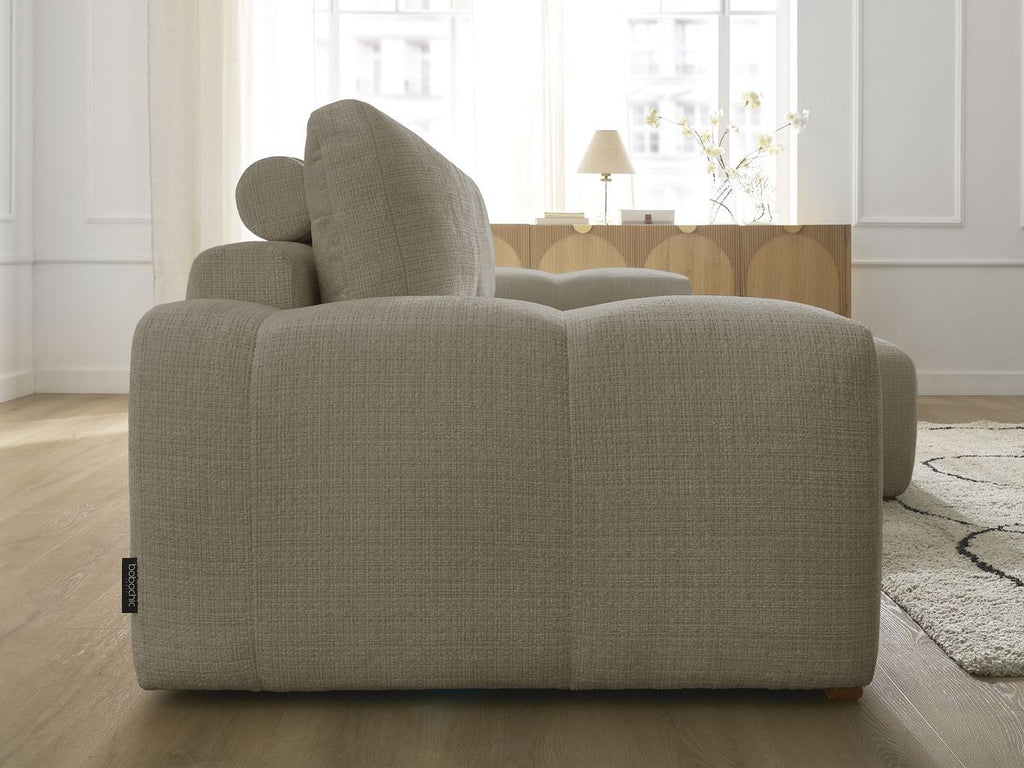 Anakin - Reversible Corner Sofa - Textured Fabric - 2 Cushions