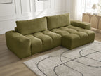 Anakin - Reversible Corner Sofa - Textured Fabric - 2 Cushions