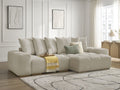 Anakin - Reversible Corner Sofa - Textured Fabric - 6 Cushions