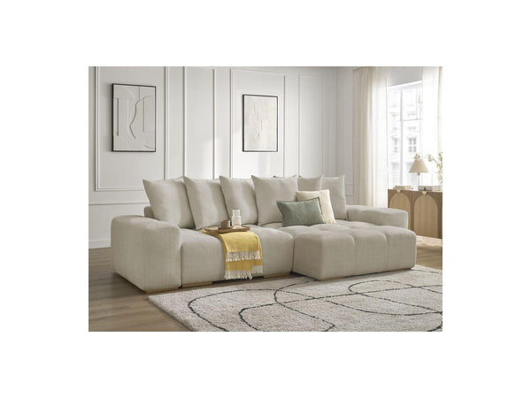 Anakin - Reversible Corner Sofa - Textured Fabric - 6 Cushions