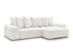 Anakin - Reversible Corner Sofa - Textured Fabric - 6 Cushions