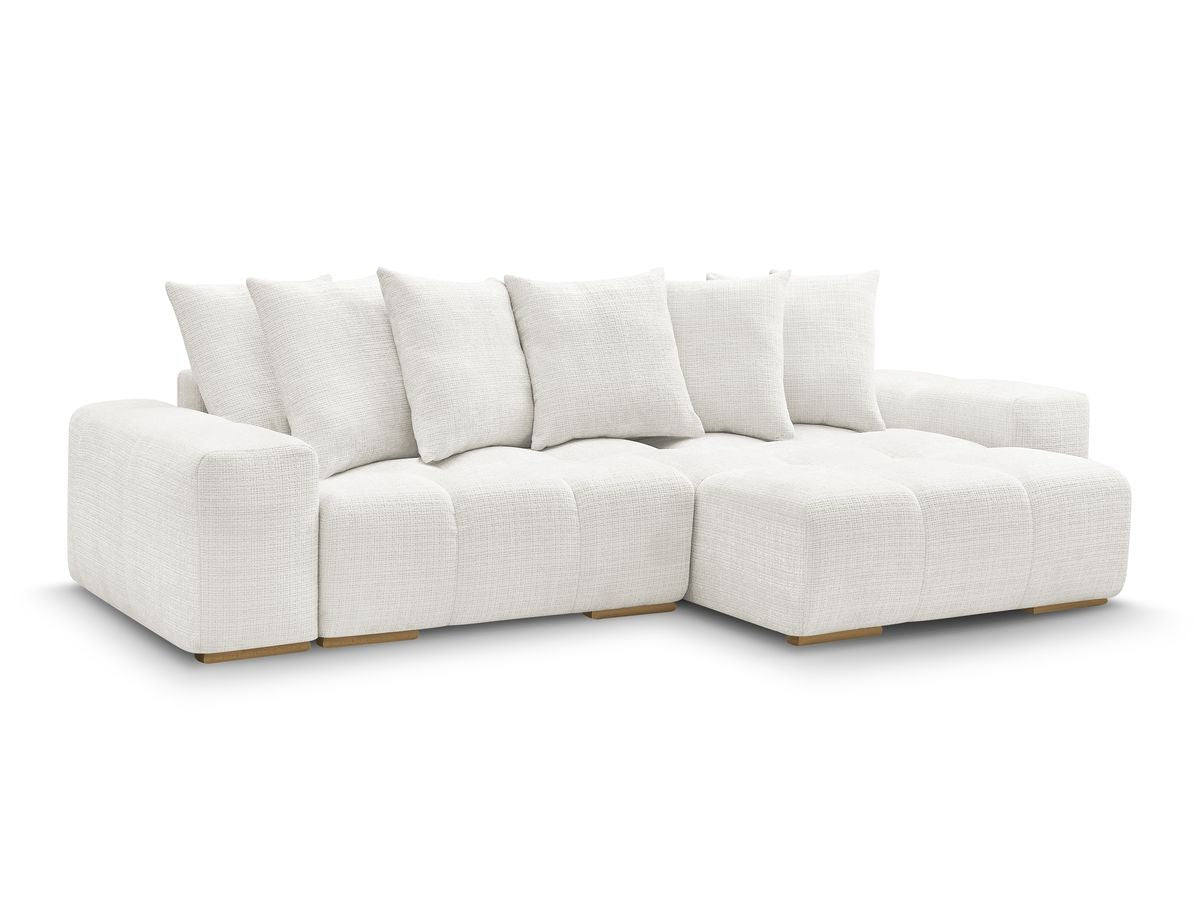 Anakin - Reversible Corner Sofa - Textured Fabric - 6 Cushions