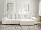 Anakin - Reversible Corner Sofa - Textured Fabric - 6 Cushions