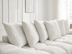 Anakin - Reversible Corner Sofa - Textured Fabric - 6 Cushions