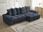 Anakin - Reversible Corner Sofa - Textured Fabric - 6 Cushions