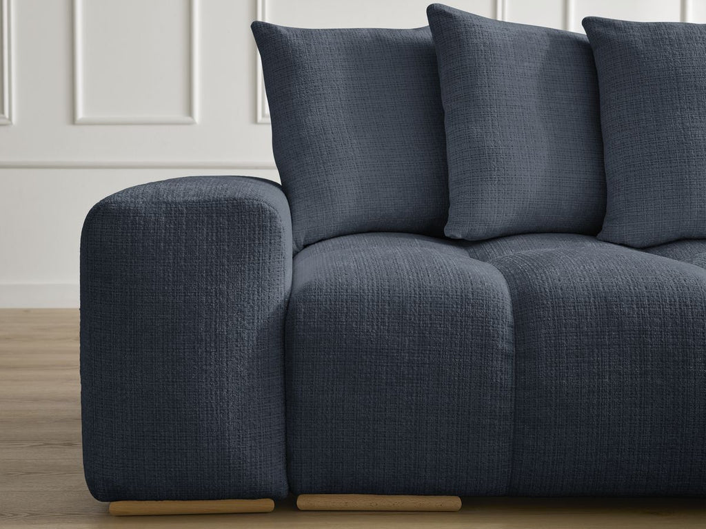 Anakin - Reversible Corner Sofa - Textured Fabric - 6 Cushions