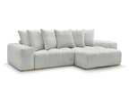 Anakin - Reversible Corner Sofa - Textured Fabric - 6 Cushions