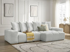 Anakin - Reversible Corner Sofa - Textured Fabric - 6 Cushions