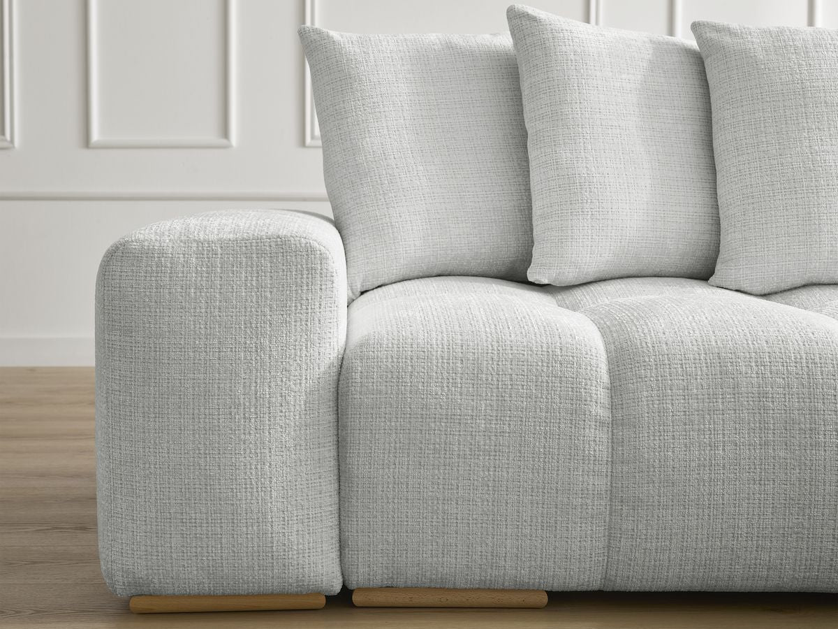 Anakin - Reversible Corner Sofa - Textured Fabric - 6 Cushions