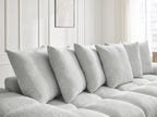Anakin - Reversible Corner Sofa - Textured Fabric - 6 Cushions