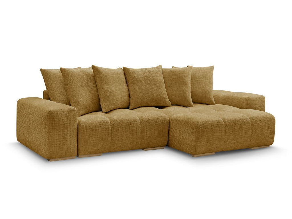 Anakin - Reversible Corner Sofa - Textured Fabric - 6 Cushions