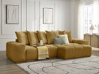 Anakin - Reversible Corner Sofa - Textured Fabric - 6 Cushions