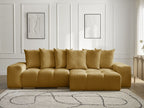 Anakin - Reversible Corner Sofa - Textured Fabric - 6 Cushions