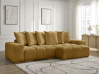Anakin - Reversible Corner Sofa - Textured Fabric - 6 Cushions