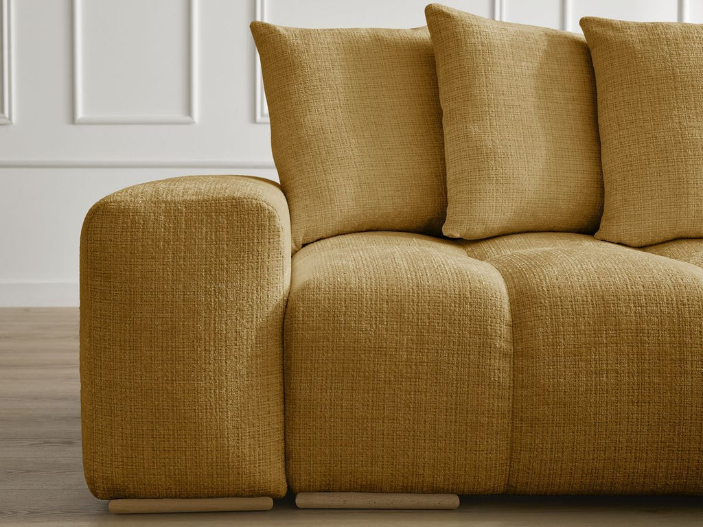 Anakin - Reversible Corner Sofa - Textured Fabric - 6 Cushions