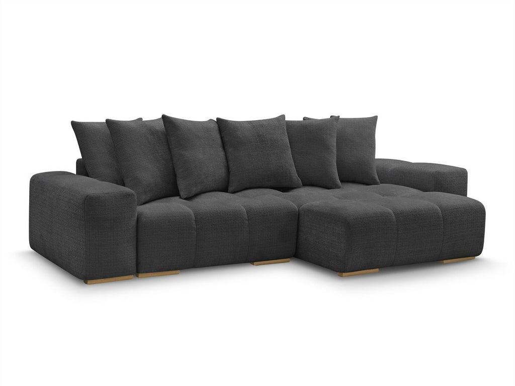 Anakin - Reversible Corner Sofa - Textured Fabric - 6 Cushions
