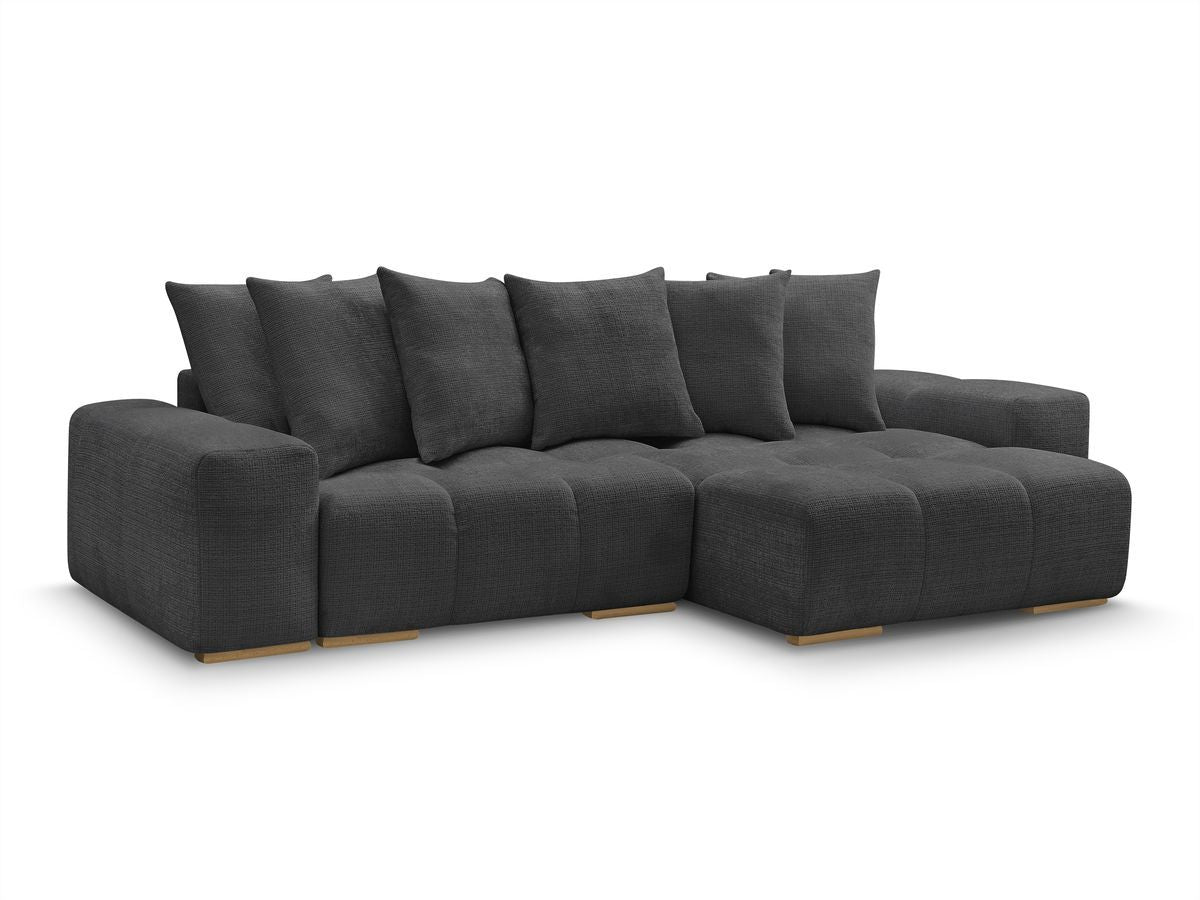 Anakin - Reversible Corner Sofa - Textured Fabric - 6 Cushions
