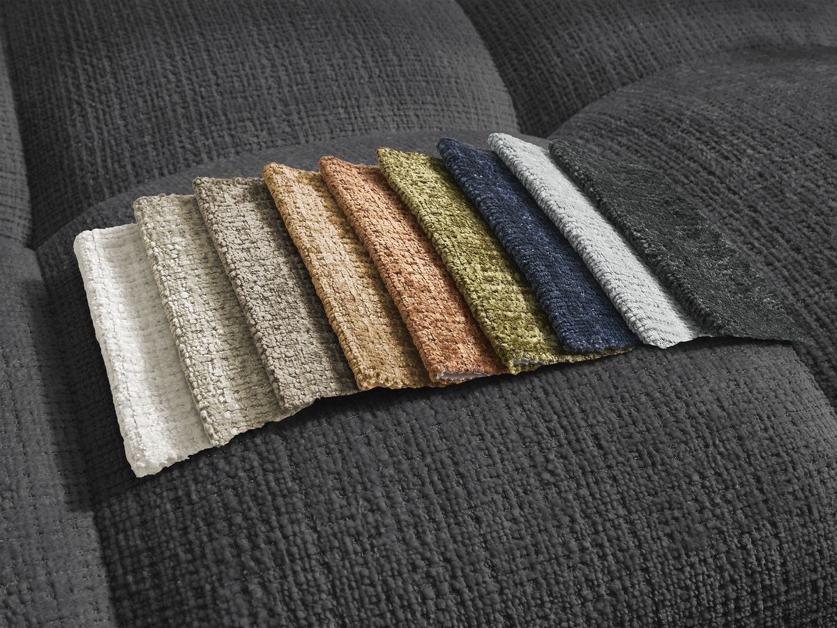 Anakin - Reversible Corner Sofa - Textured Fabric - 6 Cushions