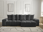 Anakin - Reversible Corner Sofa - Textured Fabric - 6 Cushions