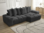Anakin - Reversible Corner Sofa - Textured Fabric - 6 Cushions
