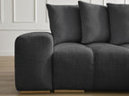 Anakin - Reversible Corner Sofa - Textured Fabric - 6 Cushions