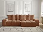 Anakin - Reversible Corner Sofa - Textured Fabric - 6 Cushions